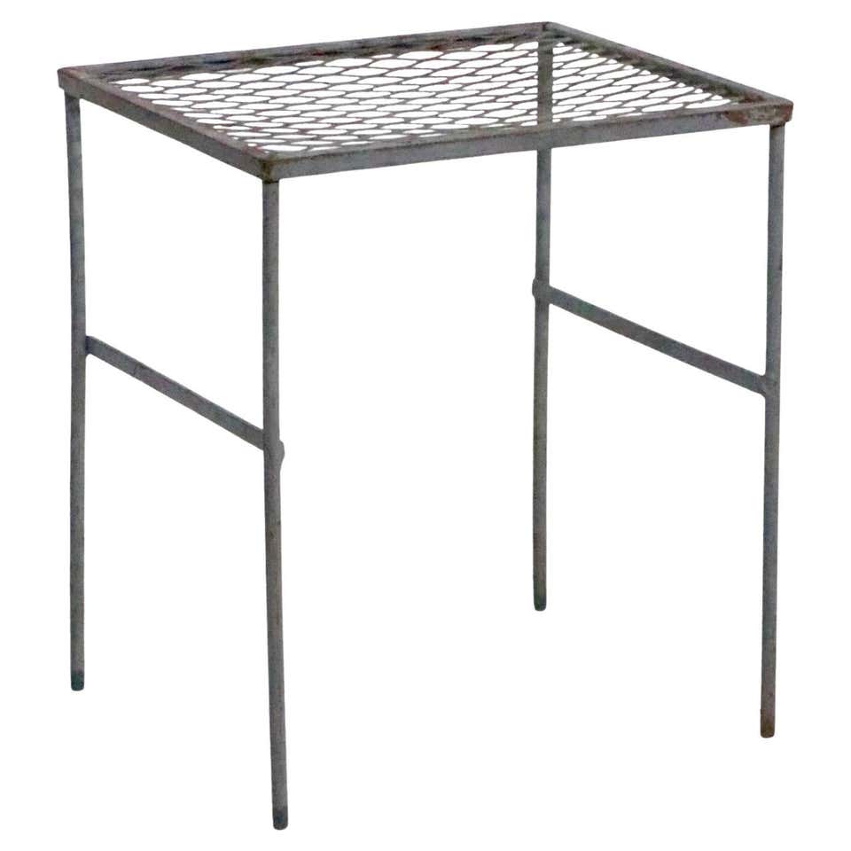 Ornate Wrought Iron Patio Garden Table Att. to Salterini For Sale at ...