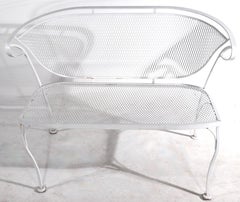 Wrought Iron Garden Patio Settee Loveseat