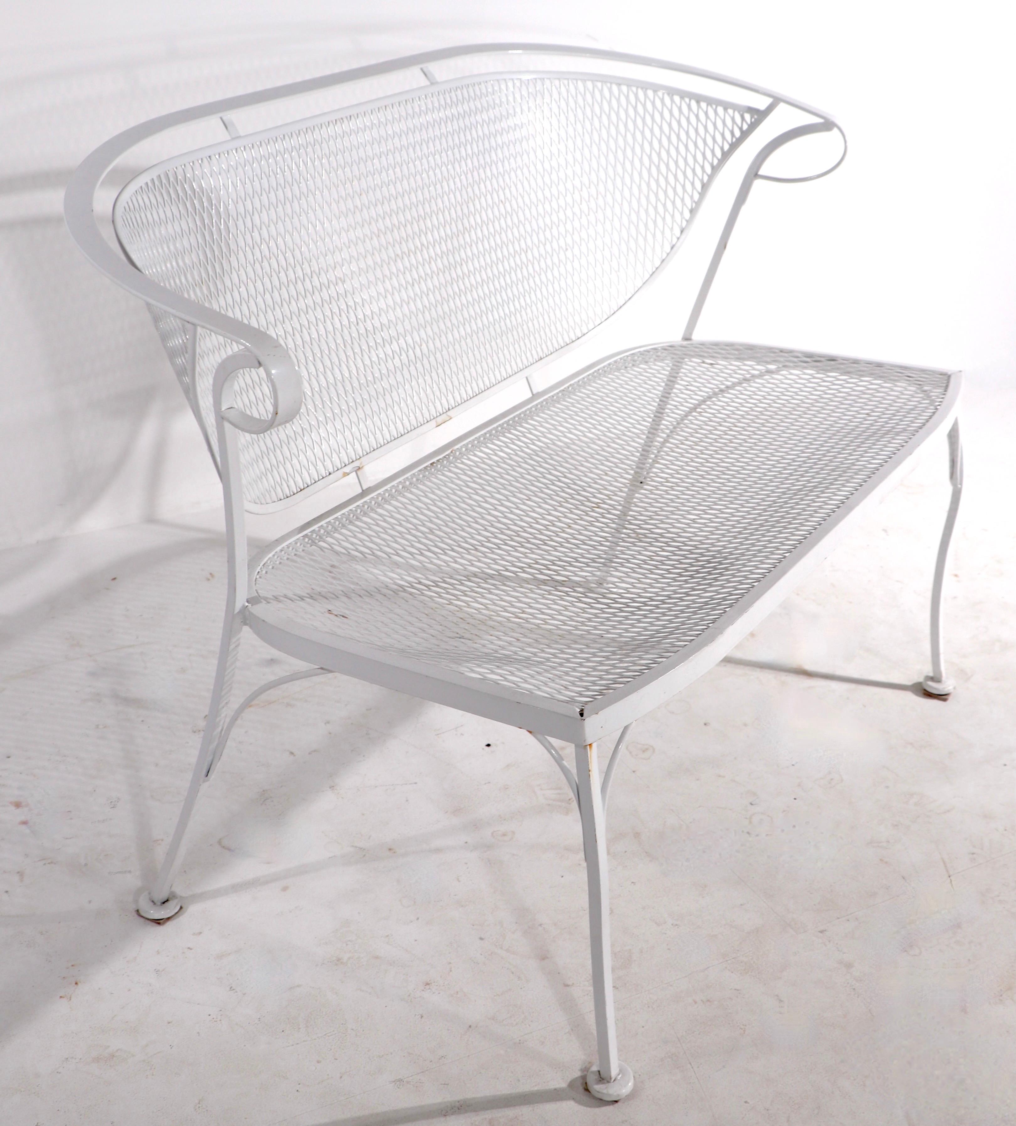 Sillón Loveseat de Hierro Forjado para Patio de Jardín siglo XX en venta