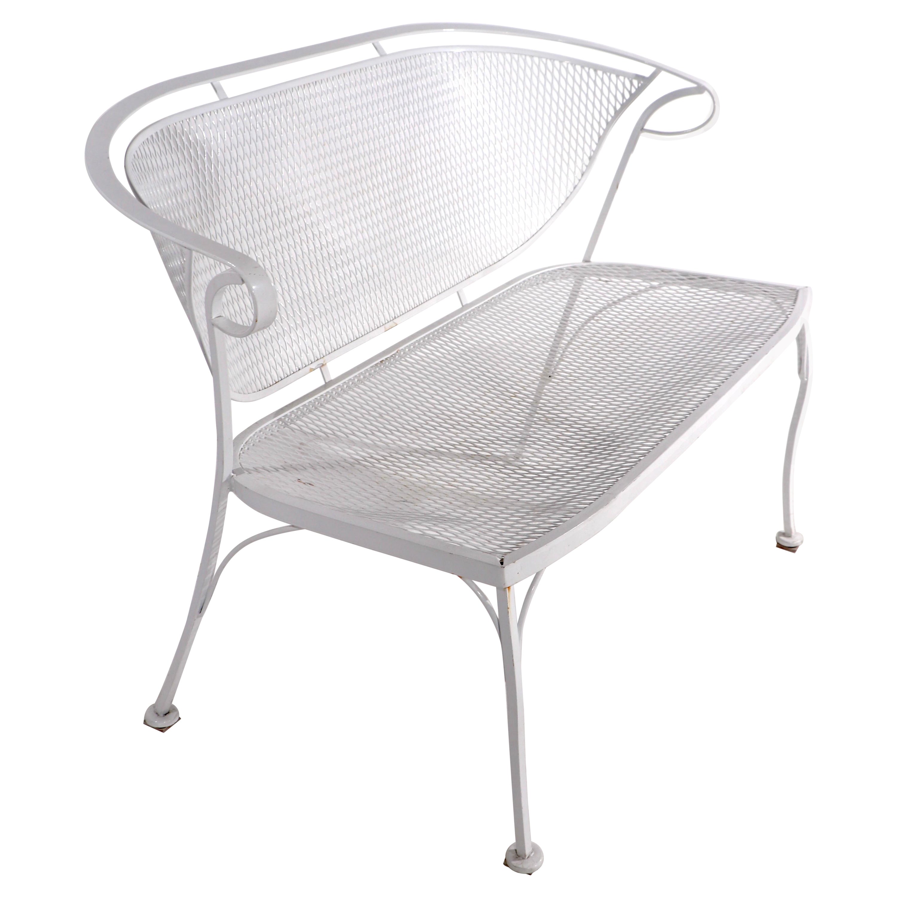 Wrought Iron Garden Patio Settee Loveseat