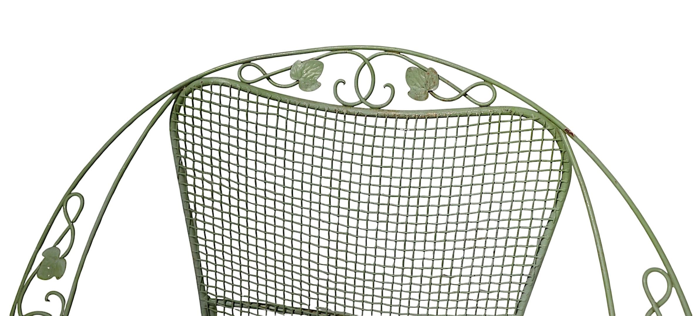 Wrought Iron Garden Patio  Tete a Tete by Woodard c 1950/70's 4