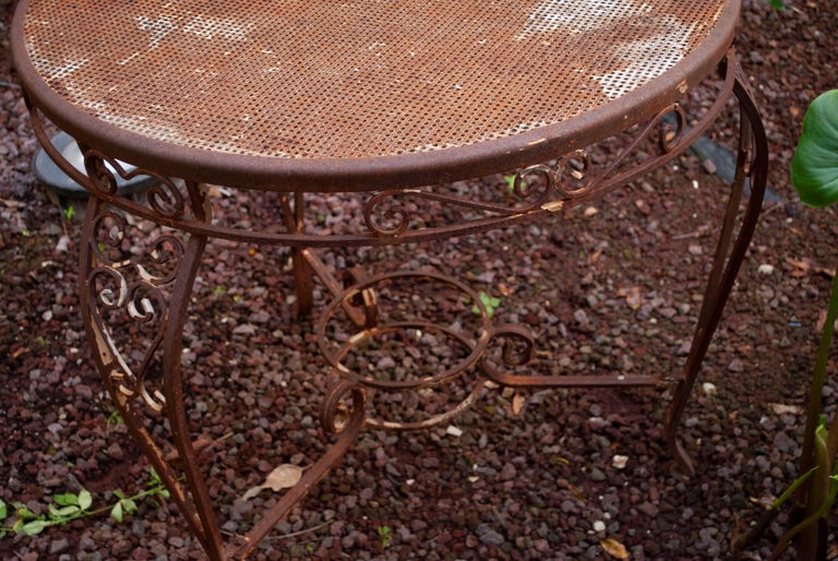 Wrought Iron Garden Side Table from the 1950s Casa e Giardino For Sale