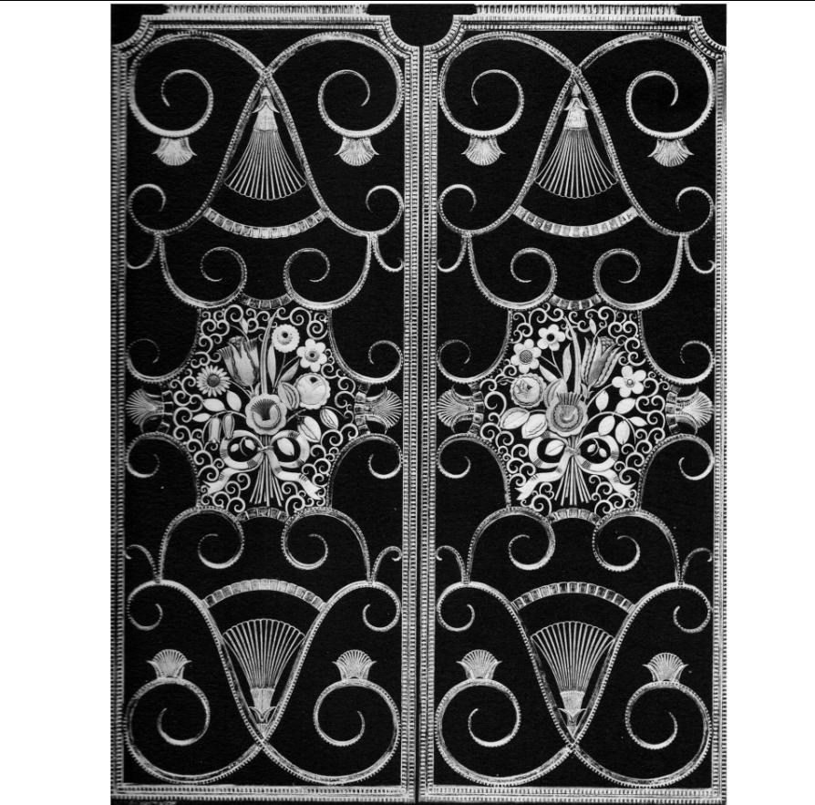 Early 20th Century Wrought Iron Gate, After Edgar Brandt For Sale