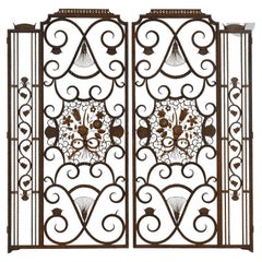 Used Wrought Iron Gate, After Edgar Brandt