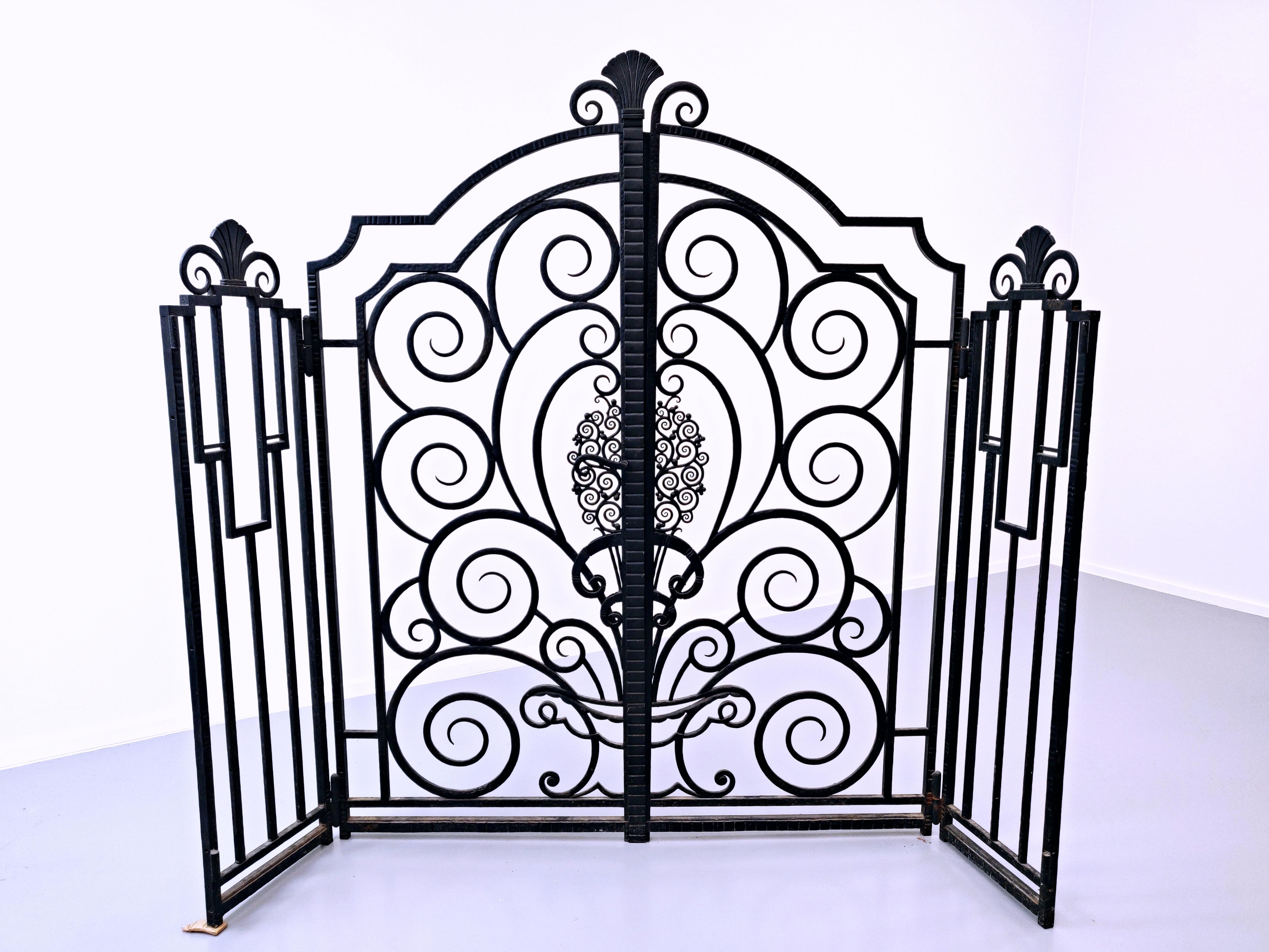 Wrought iron gate, French.