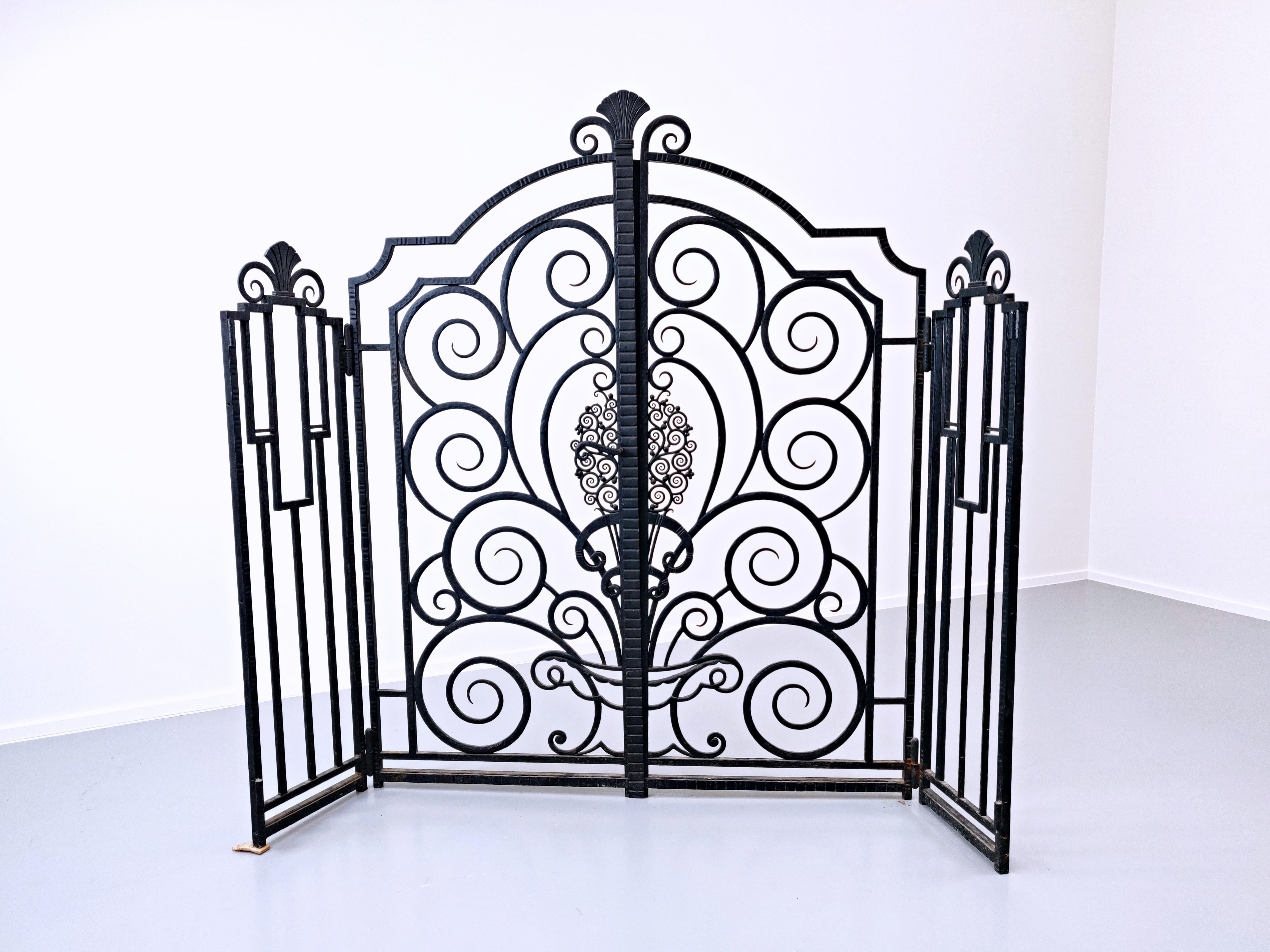 20th Century Wrought Iron Gate, French For Sale