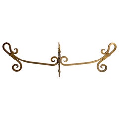 Wrought Iron Gilt Gold Coffee Table / Style of Gilbert Poillerat / Maison Ramsay