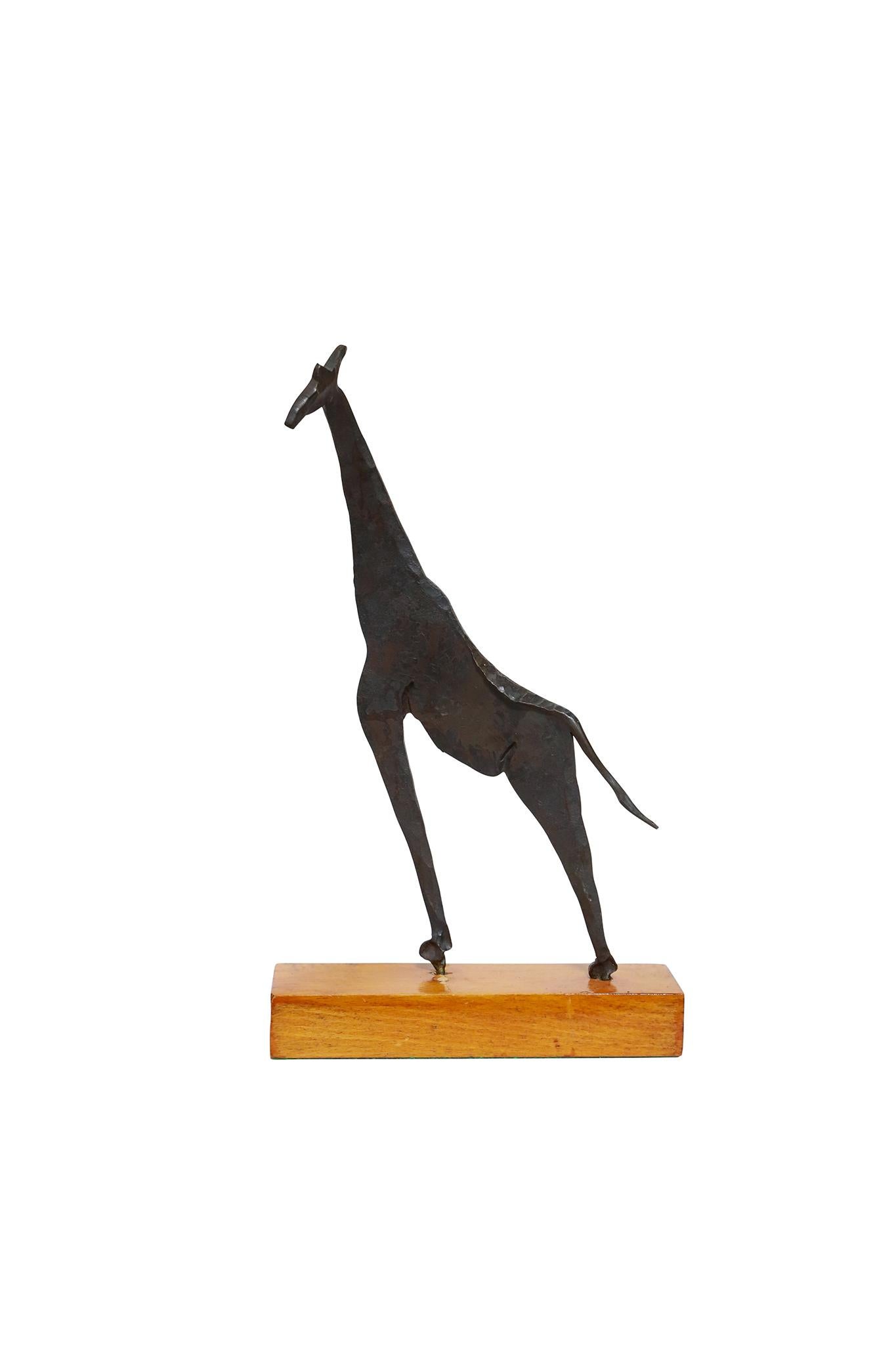 Wrought Iron Giraffe Sculpture in Mid-century style (20. Jahrhundert) im Angebot