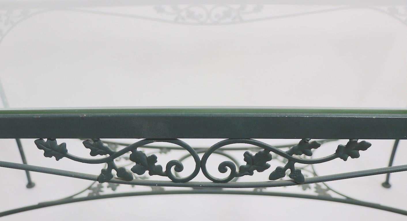 wrought iron glass top patio table