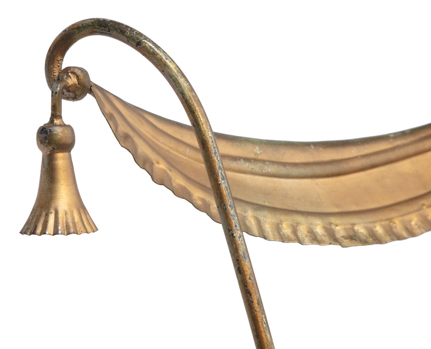 Parlor-Stuhl aus Schmiedeeisen in Gold im Angebot 5