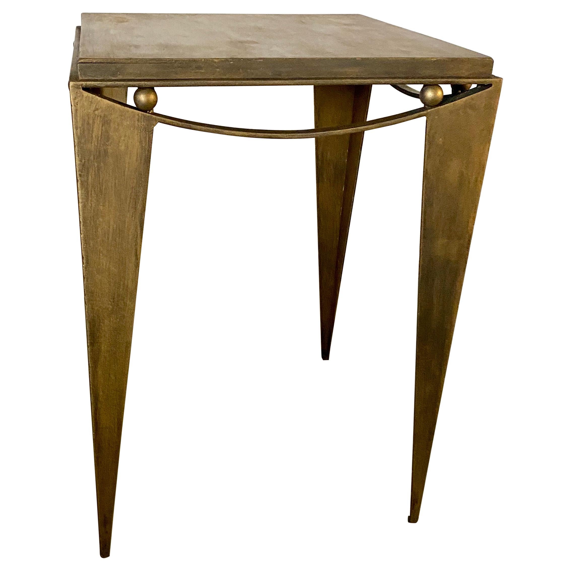 1950s Italian Wrought Iron Gilt Side Tables For Sale at 1stDibs