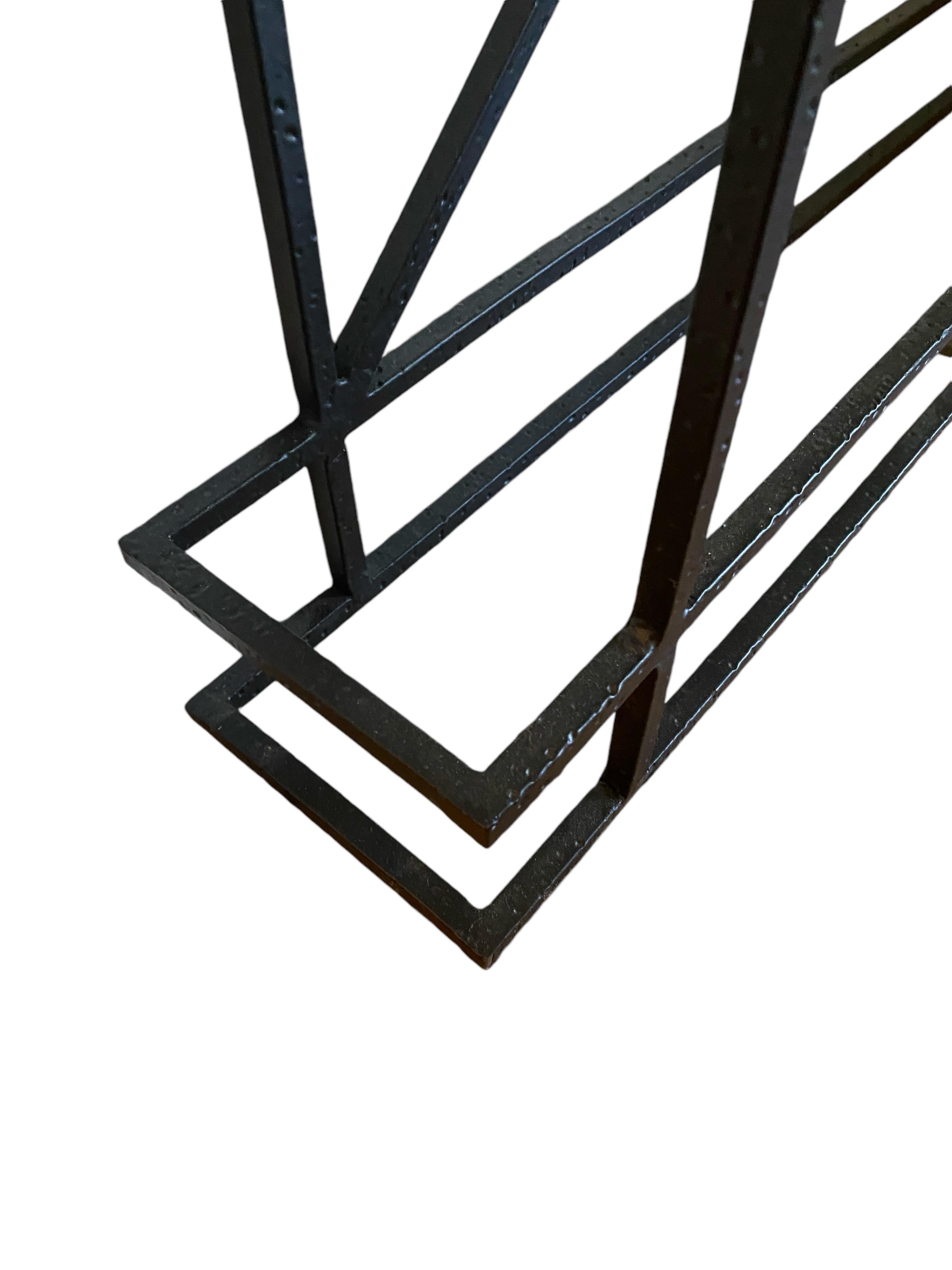 Wrought Iron & Granite Console with Sunburst Motif For Sale 1