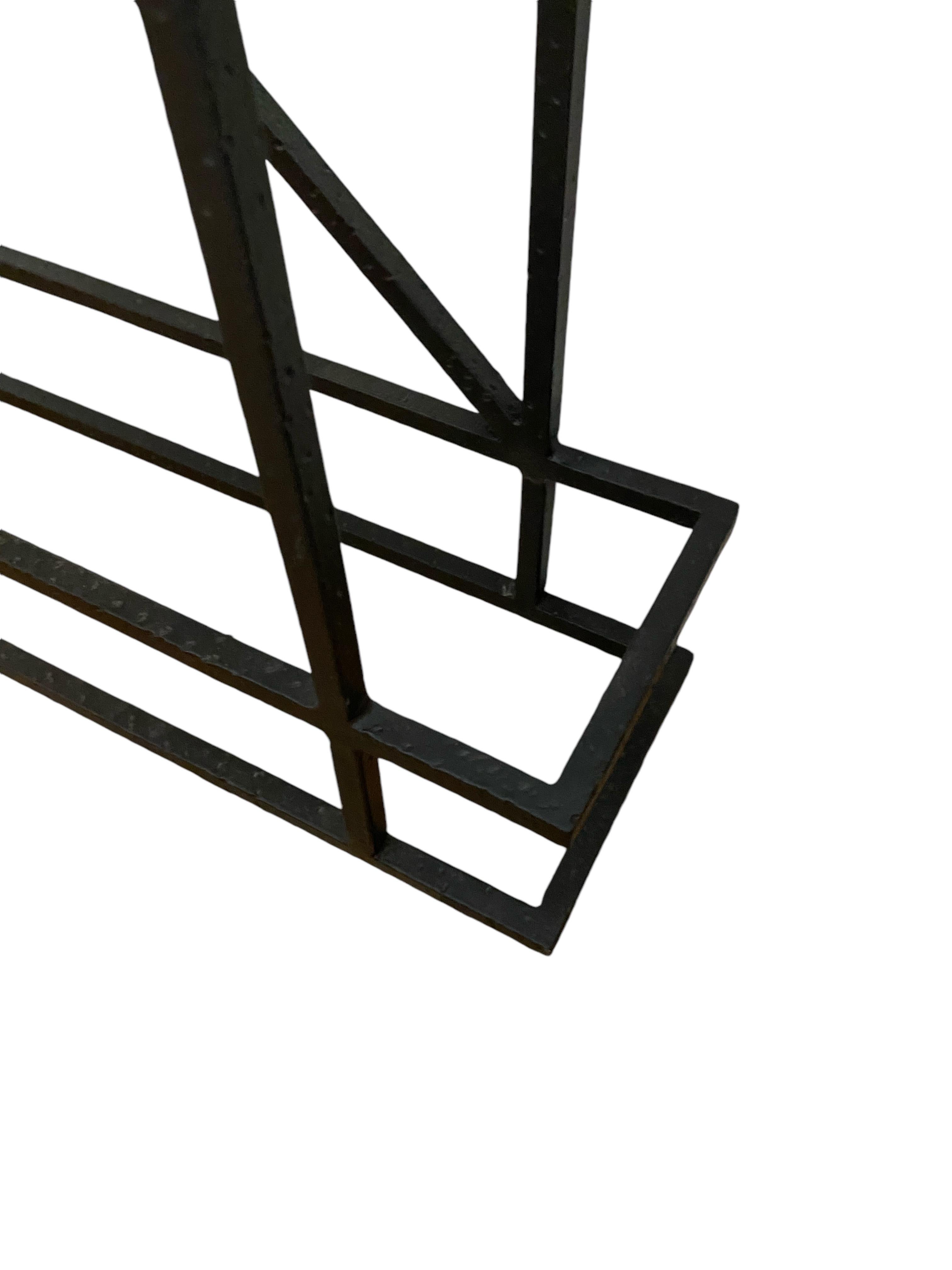 Wrought Iron & Granite Console with Sunburst Motif For Sale 2