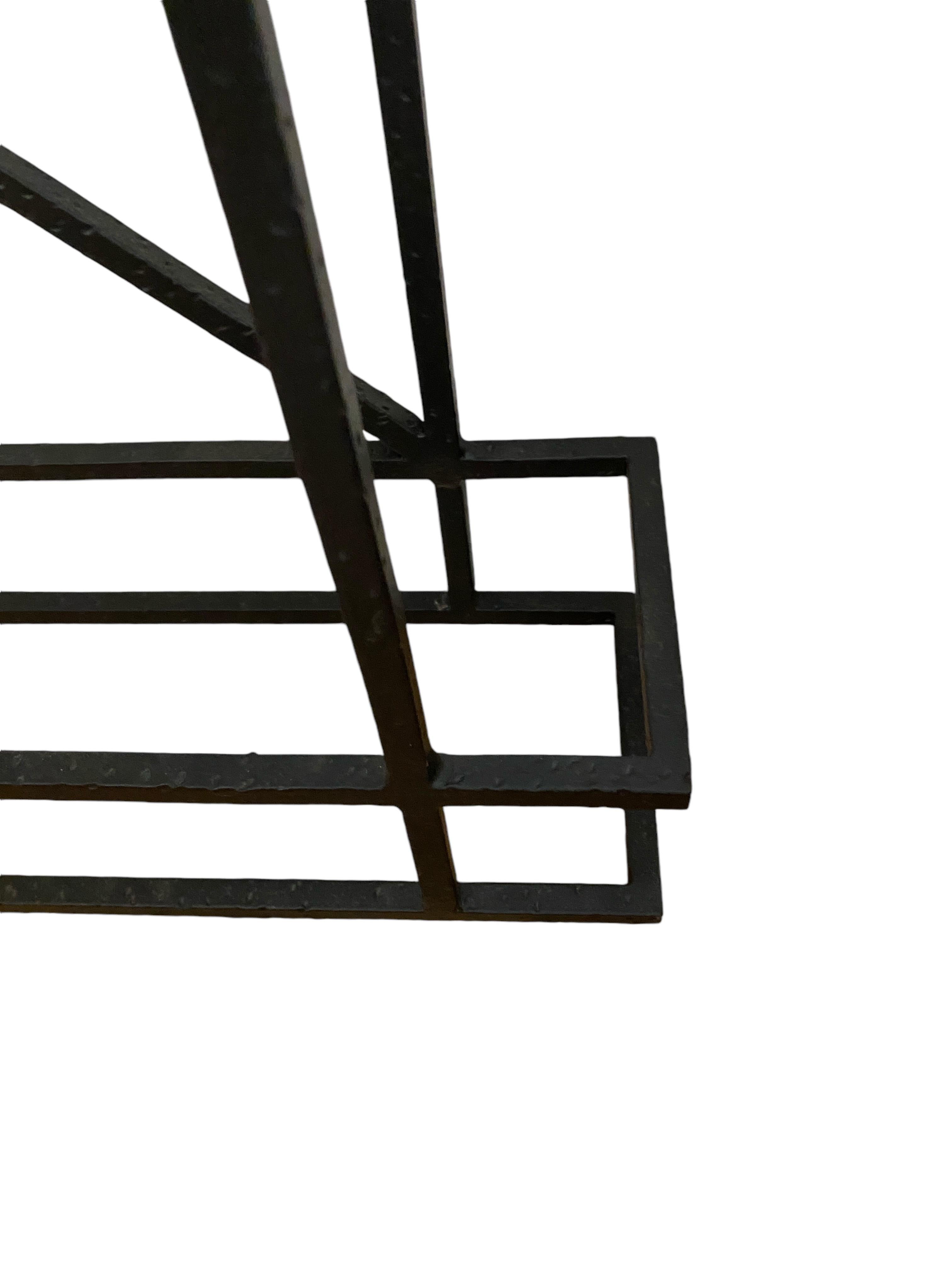 Wrought Iron & Granite Console with Sunburst Motif For Sale 3