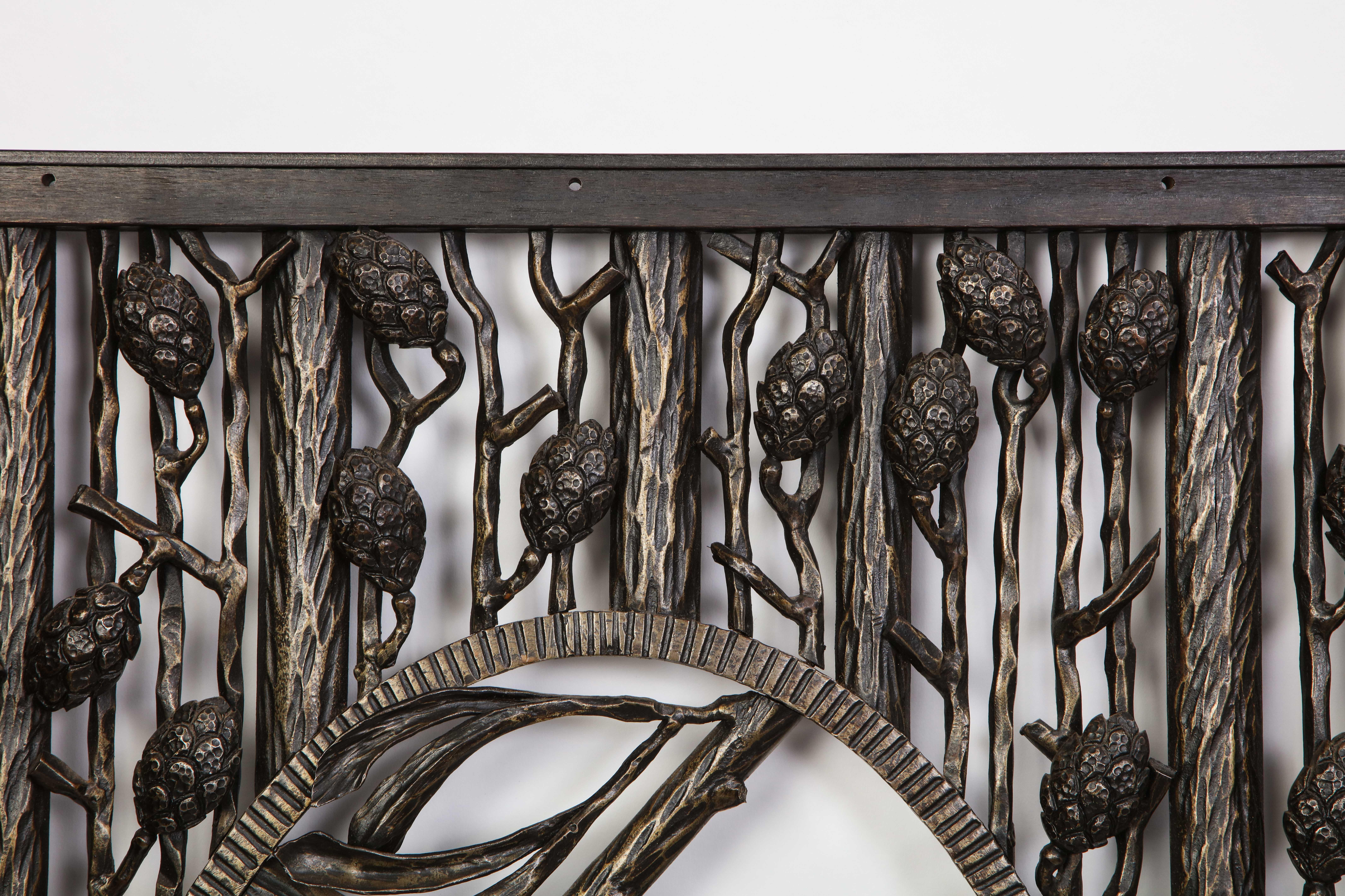 Wrought-Iron Grate, in the Style of Edgar Brandt, Modern 3