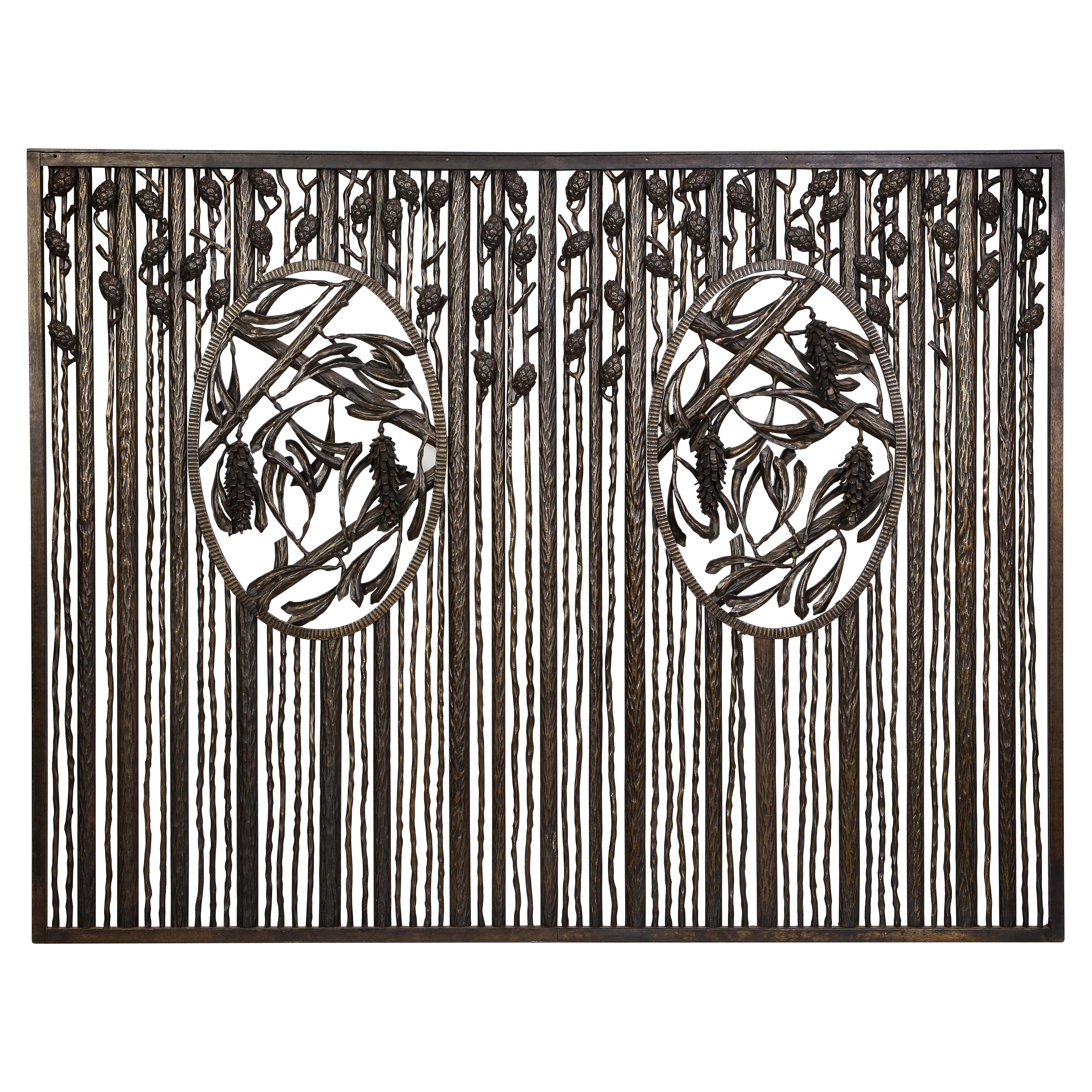 Wrought-Iron Grate, in the Style of Edgar Brandt, Modern