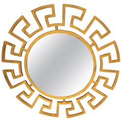 Wrought Iron Greek Key Mirror