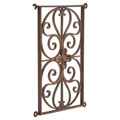 Wrought Iron Grill with Flower Ornament