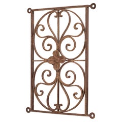 Wrought Iron Grill with Flower Ornament