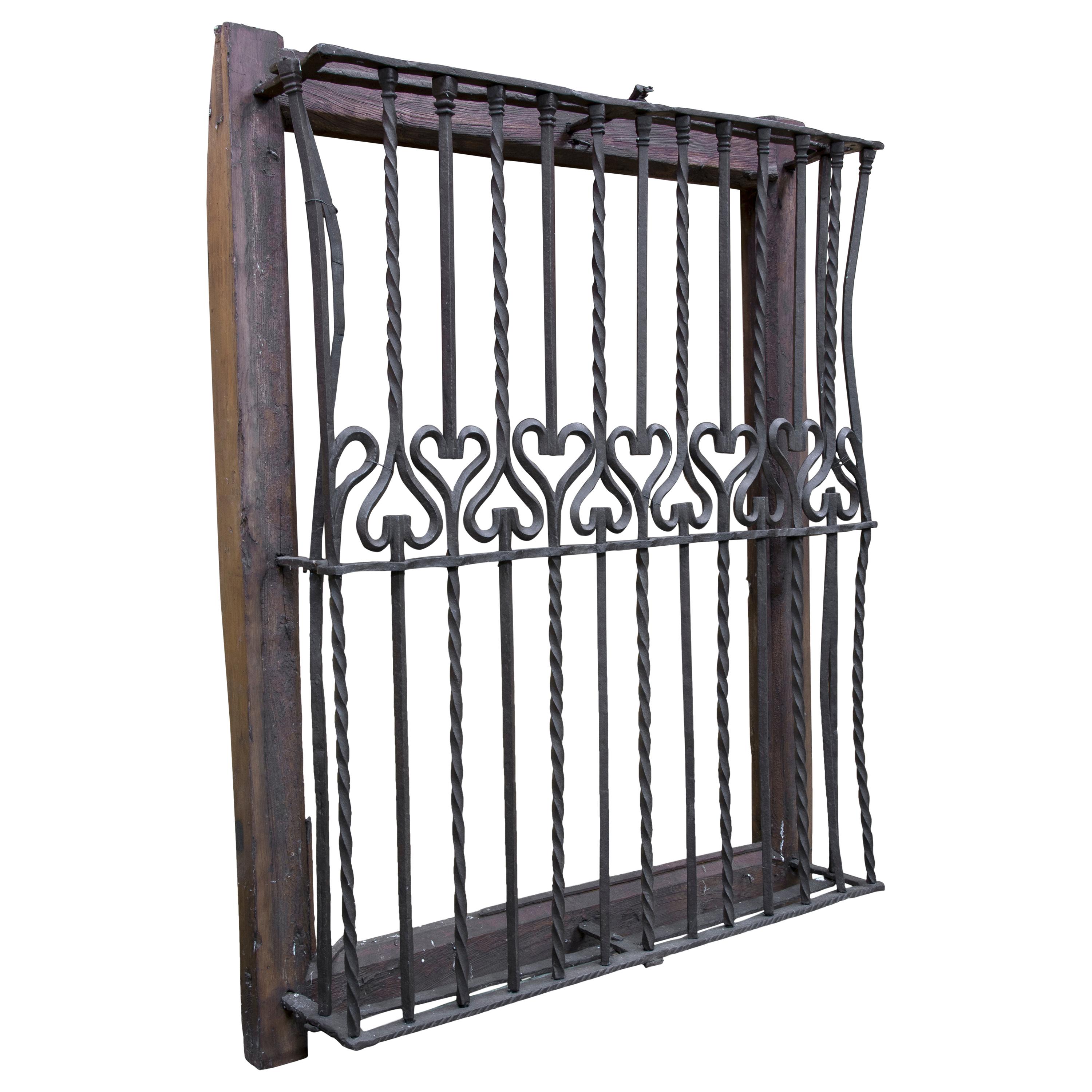 Wrought Iron Grille, 16th Century For Sale