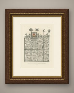 Grata in ferro battuto del 1576, Municipio di Lüneburg, stampa d’epoca, 1851