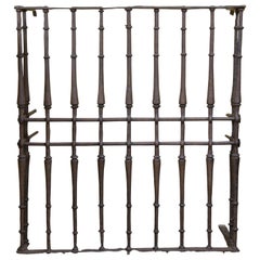 Antique Wrought Iron Grille, Spain, 17th Century