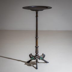 Wrought-Iron Guéridon with Holly Decoration, 19th Century