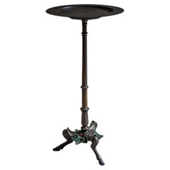 Wrought-Iron Guéridon with Holly Decoration, 19th Century