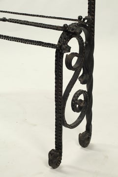 Wrought Iron Hall Coat and Umbrella Stand, 19th Century Spanish