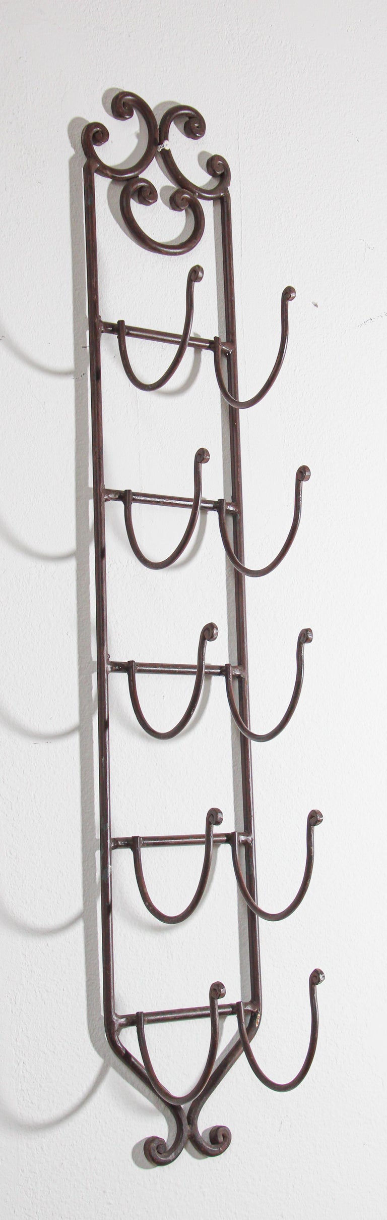 Wrought Iron Hand Forged Vintage Bathroom Towel Holder at 1stDibs | wrought  iron towel bar, wrought iron towel ring, vintage wrought iron towel rack