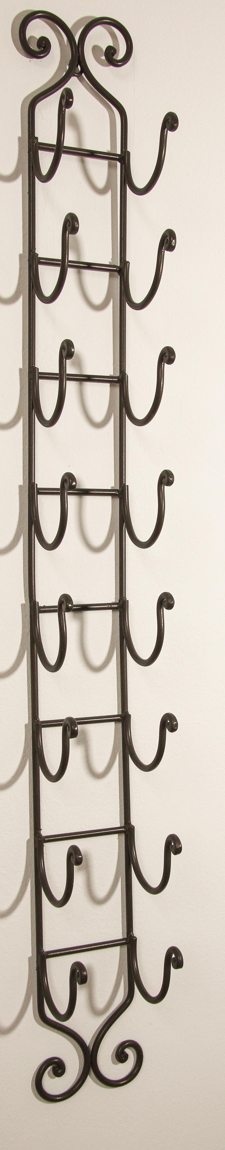 wrought iron wine rack for wall