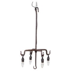 Wrought Iron Hanging Hook Chandelier