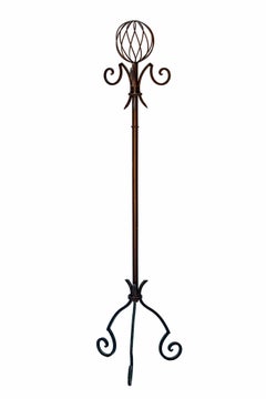 Wrought Iron Hat & Coat Rack