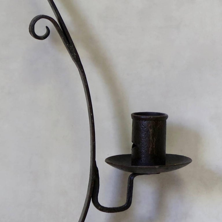 Wrought-Iron Heart-Shaped Hanging Candle Holders, France, circa 1880s For  Sale at 1stDibs