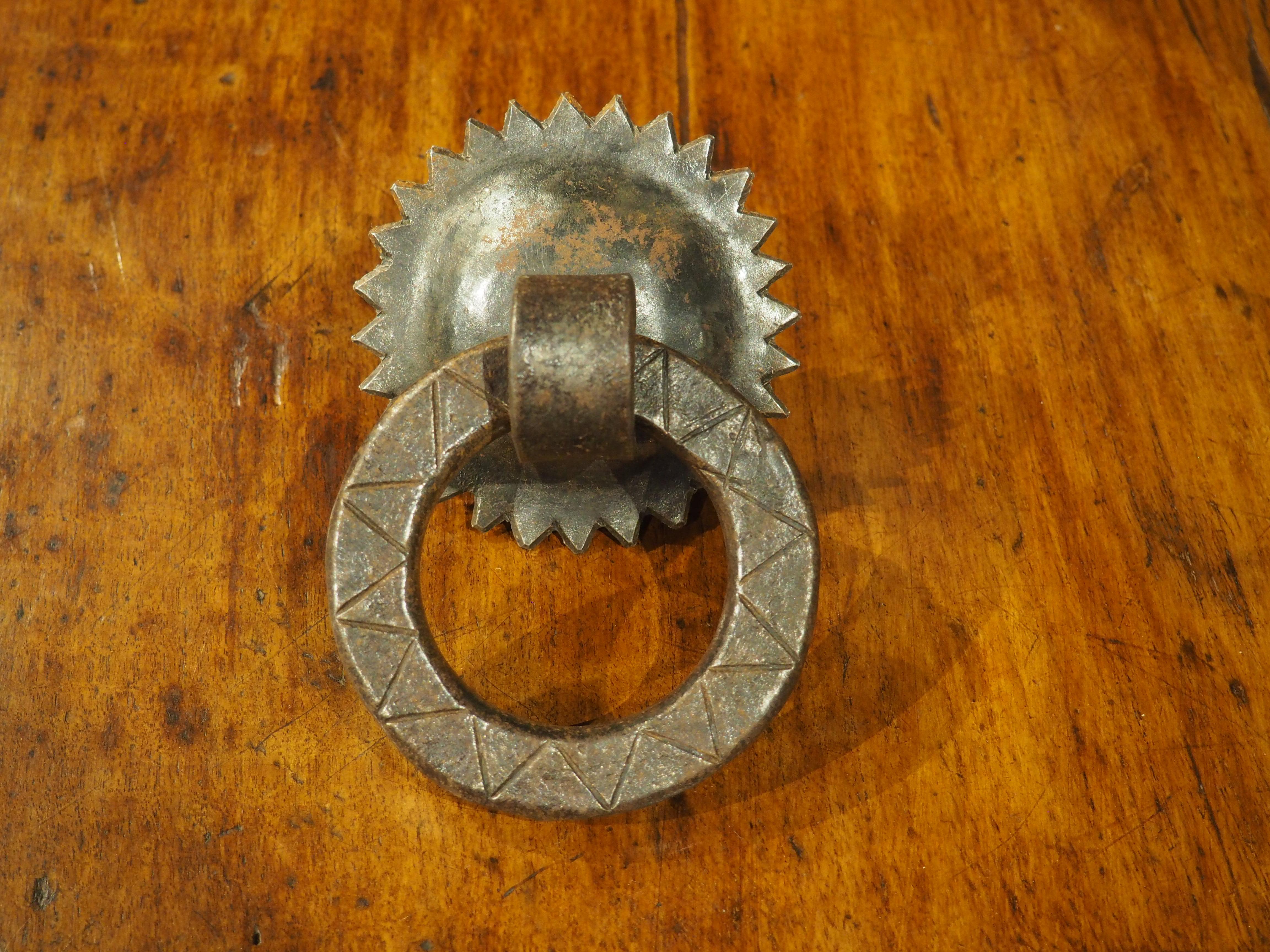 19th Century Wrought Iron Iberian Door Knocker, Circa 1800s For Sale