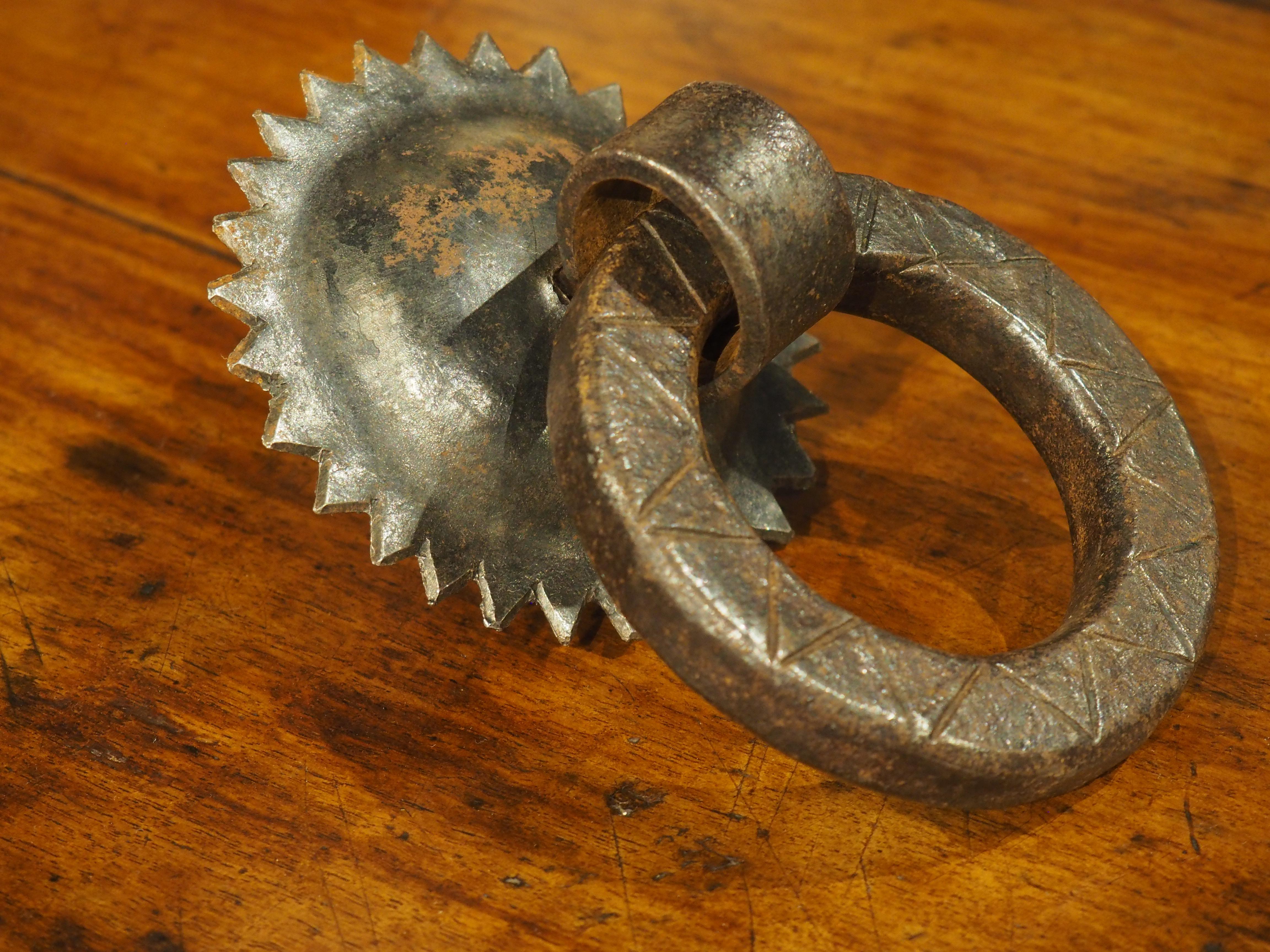 Wrought Iron Iberian Door Knocker, Circa 1800s For Sale 1