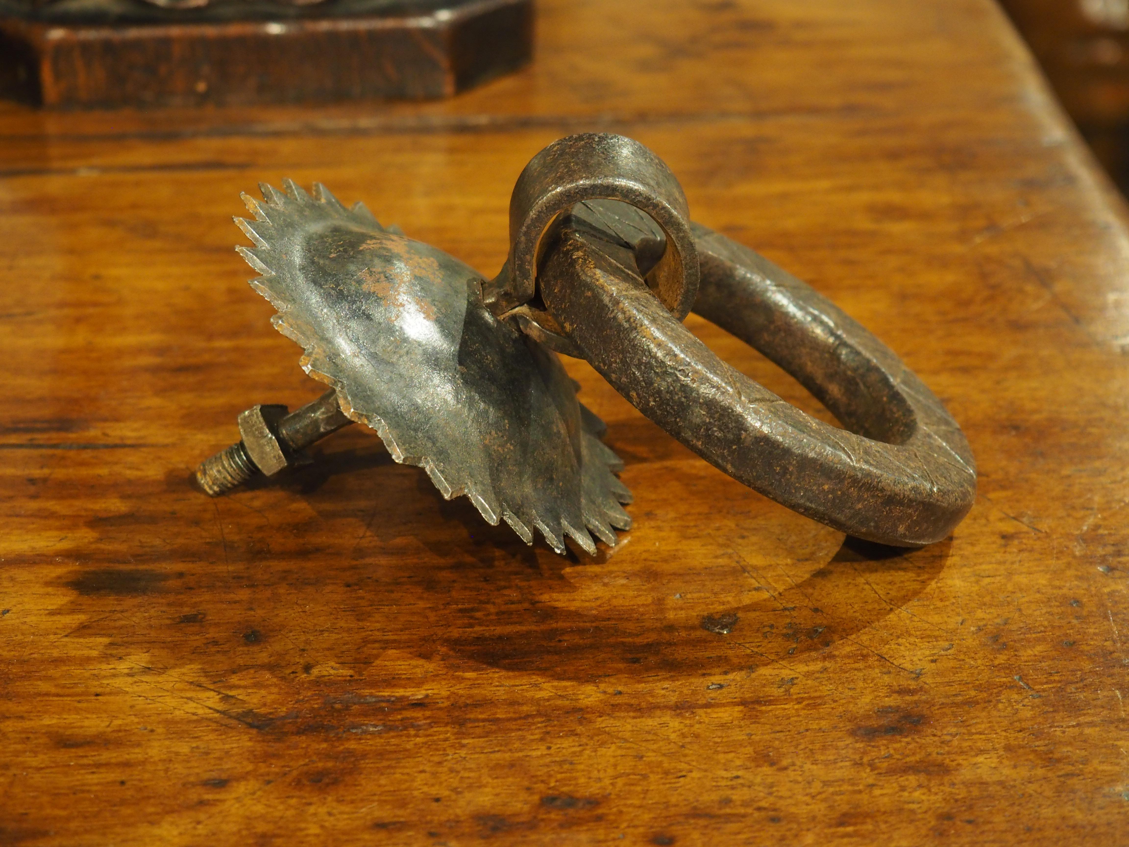 Wrought Iron Iberian Door Knocker, Circa 1800s For Sale 2