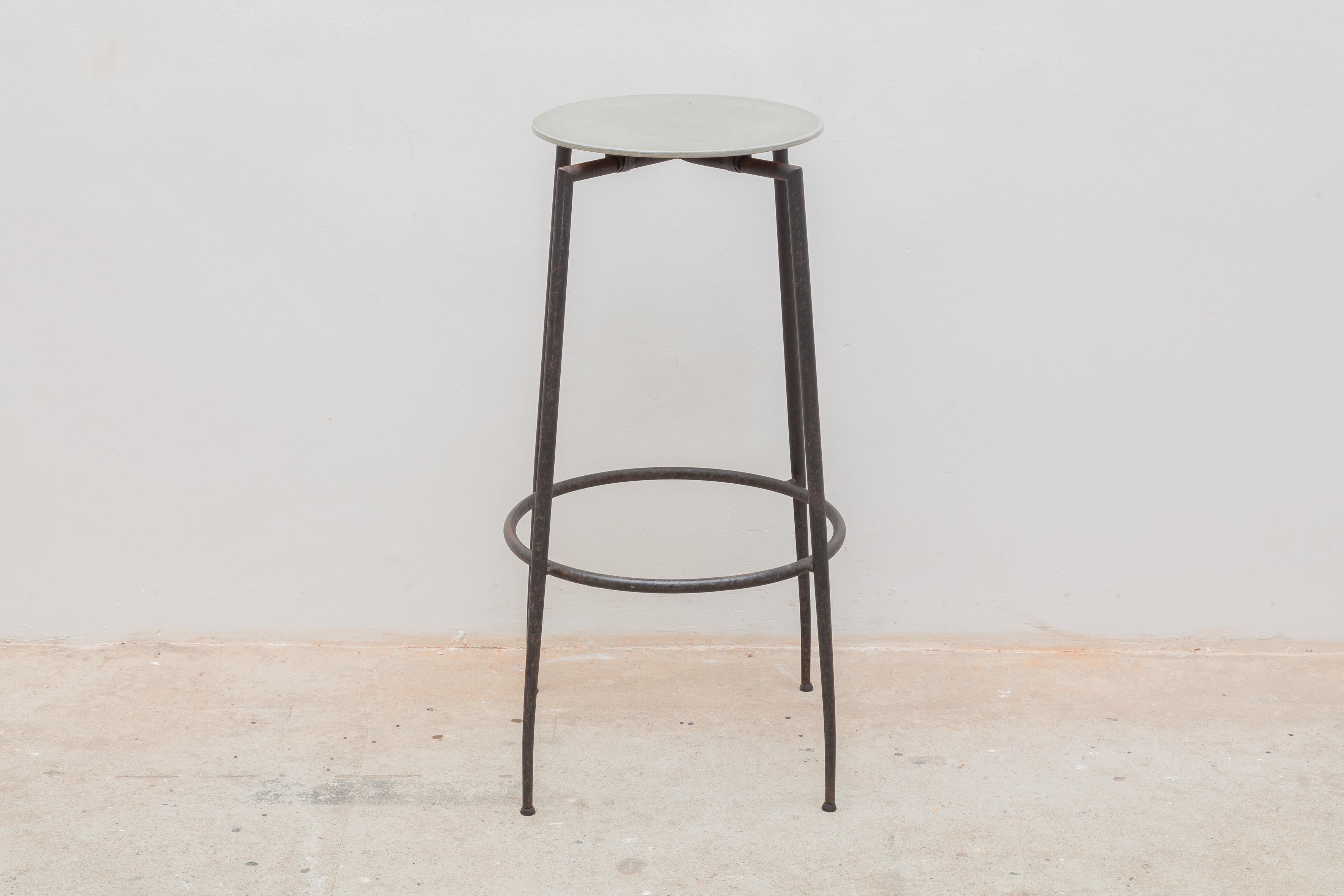 Scandinavian Modern Wrought Iron Industrial Foot Stools Designed by Foraform, Norway For Sale