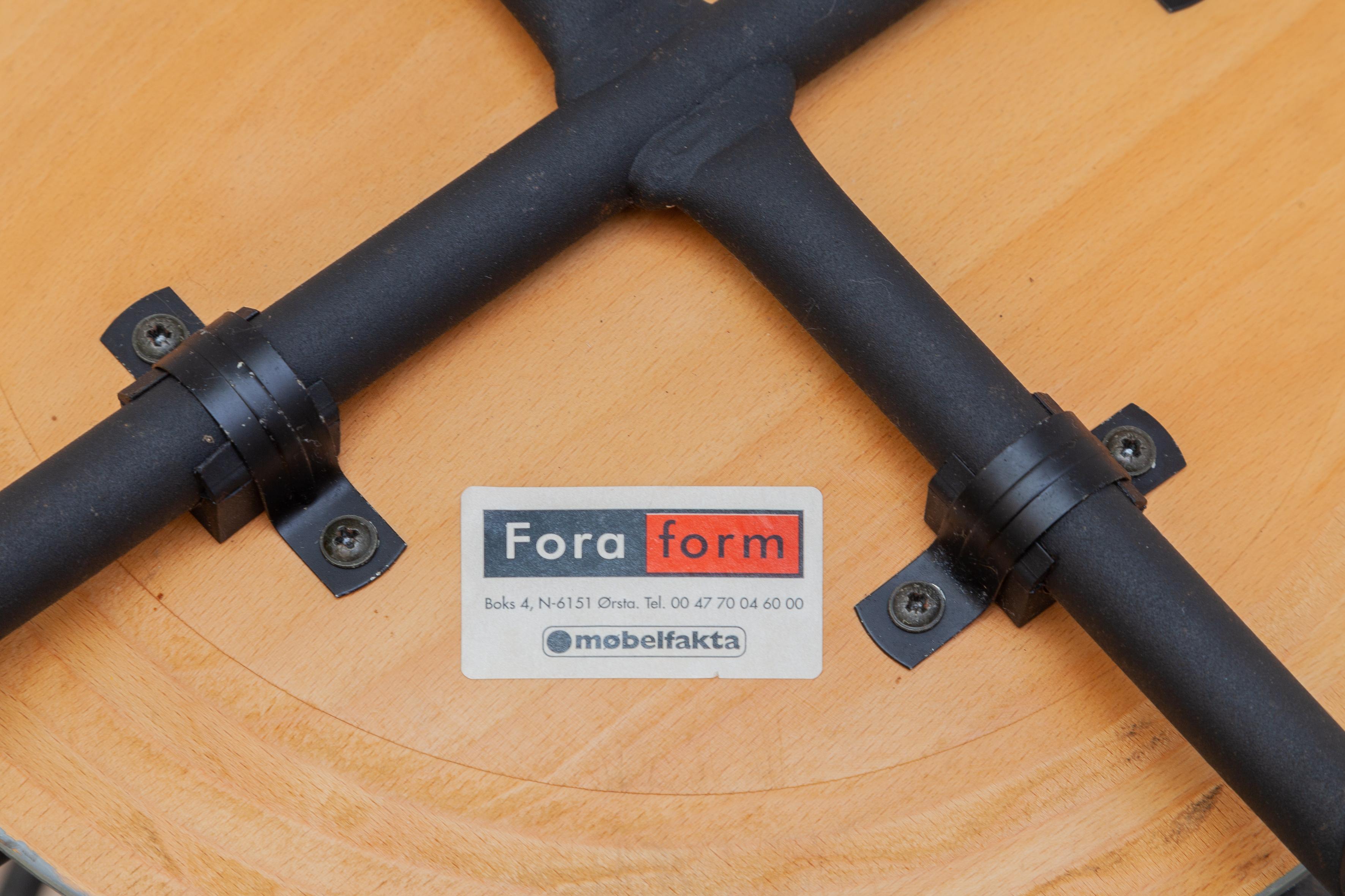 Wrought Iron Industrial Foot Stools Designed by Foraform, Norway In Good Condition For Sale In Antwerp, BE