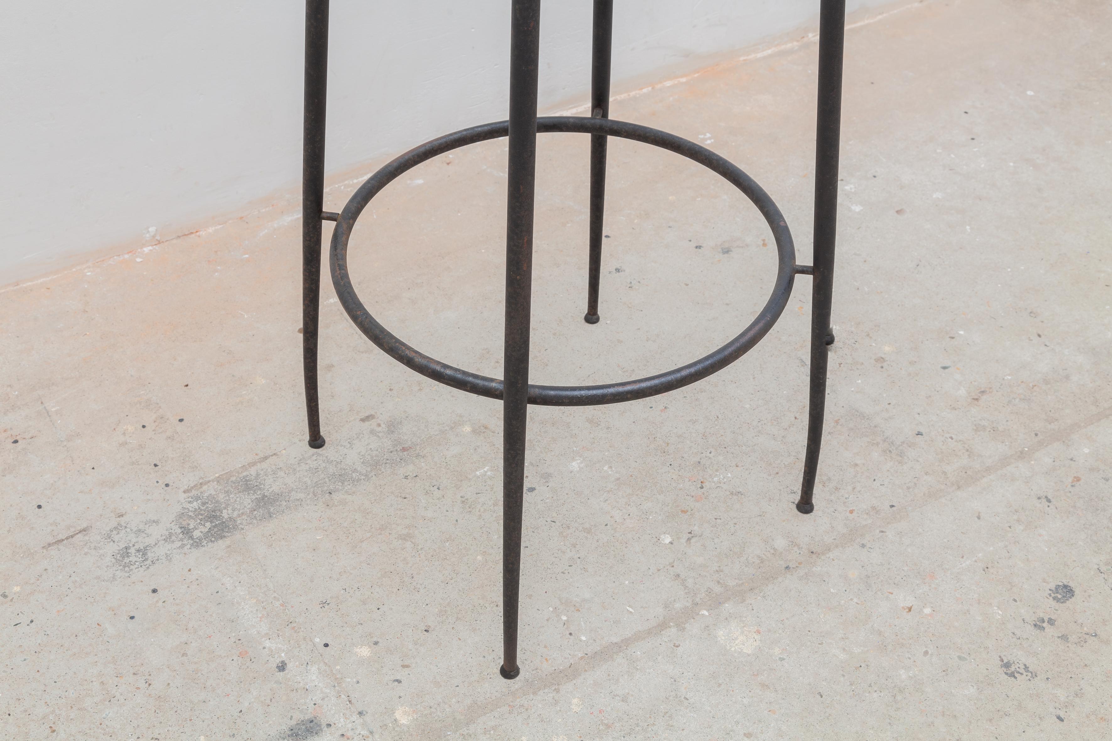 Late 20th Century Wrought Iron Industrial Foot Stools Designed by Foraform, Norway For Sale