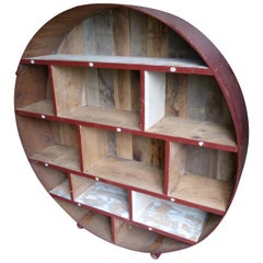 Wrought Iron Industrial Recycled Shelving from France