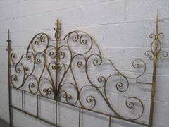 Wrought Iron Italian Gold Gilt King-Size Headboard