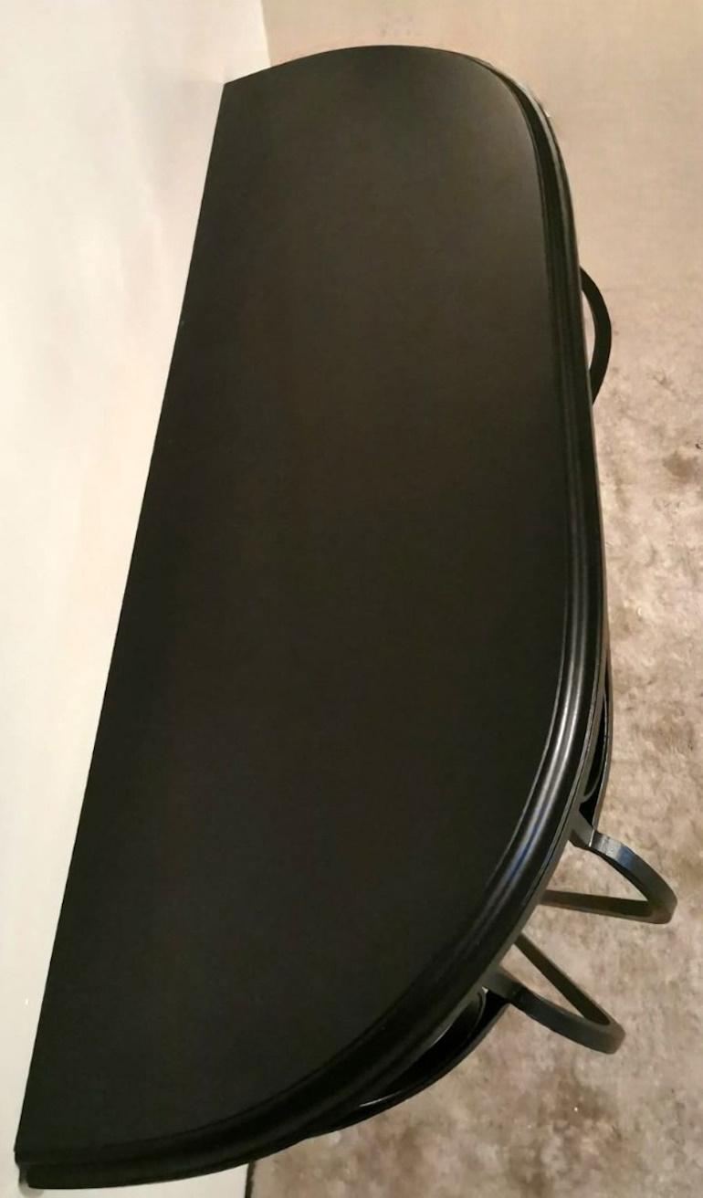 Consolle da parete italiana in ferro battuto con piano in legno In condizioni ottime in vendita a Prato, Tuscany