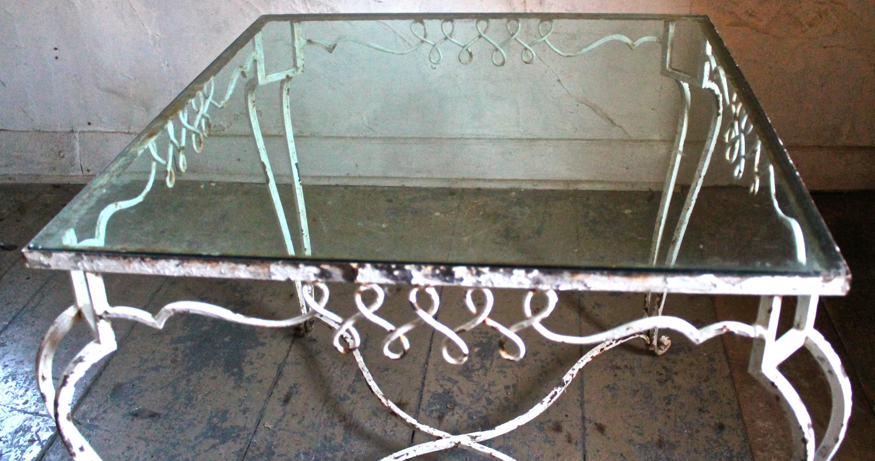 Wrought Iron Jean-Charles Moreux Style In Good Condition In Sharon, CT