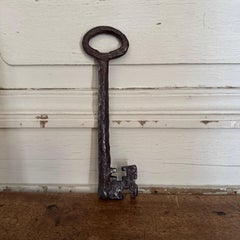Wrought Iron Key, Early Period (Haute Époque), with Use Patina