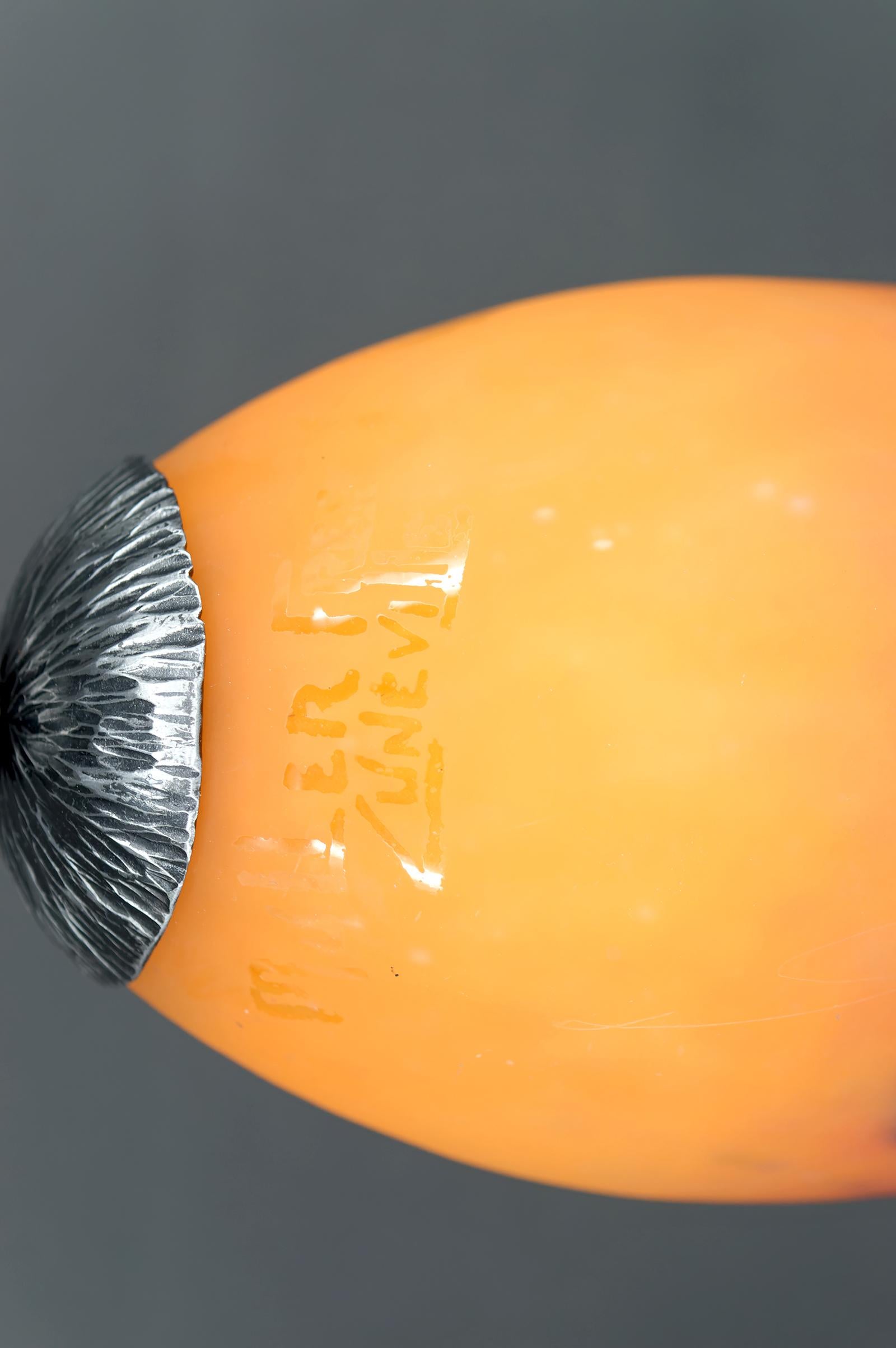 Inizio XX secolo Lampada in ferro battuto di Paul Kiss & Muller Frères, Francia, Art Deco, Circa 1920 in vendita