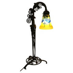 Wrought Iron Lamp in Art Nouveau - Art Deco Style, Circa 1920