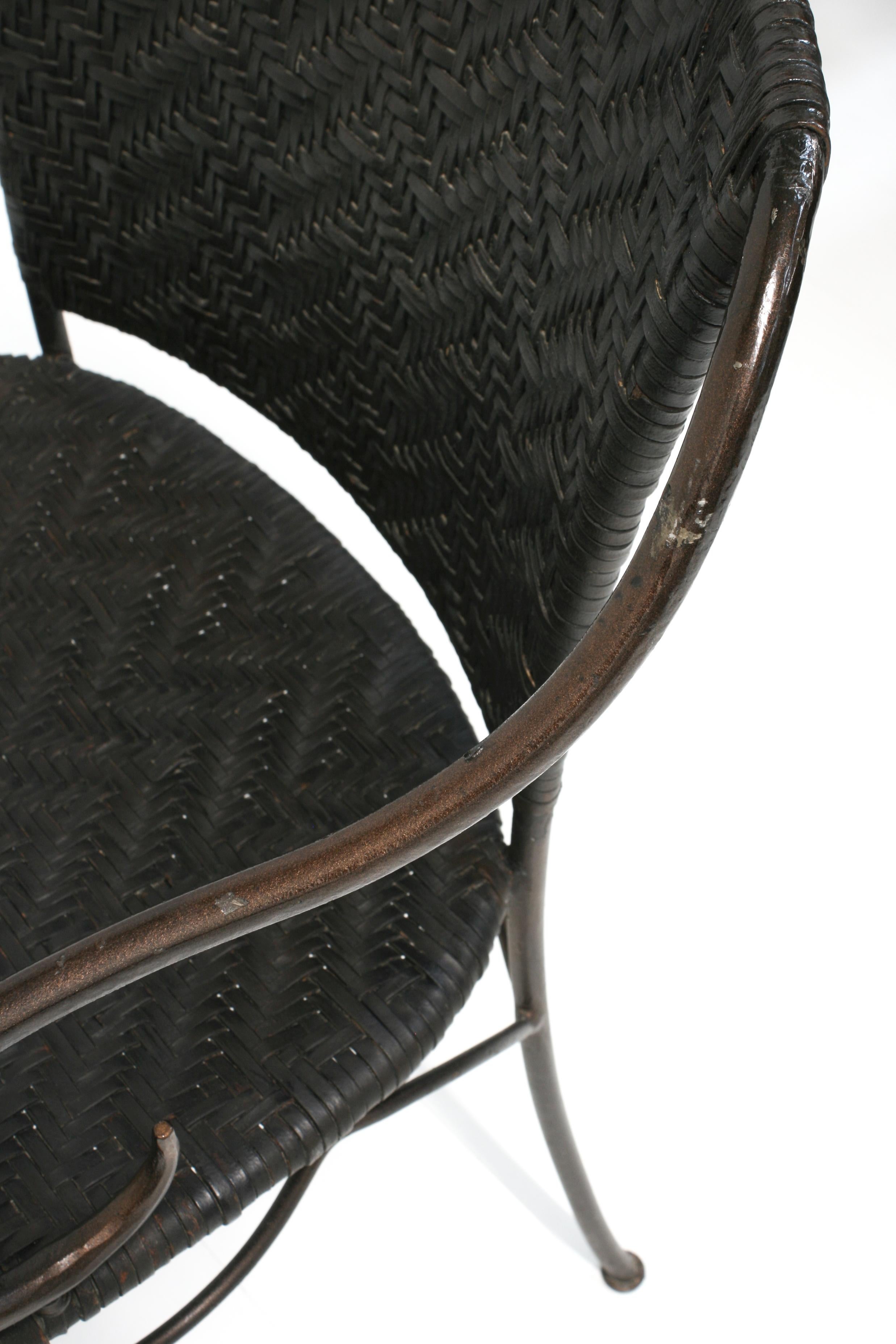 8x Wrought Iron & Leather Anatol Dining Armchairs by Gunther Lambert, 1990s For Sale 9