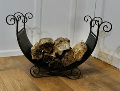 Wrought Iron Log Carrier   This is a charming piece
