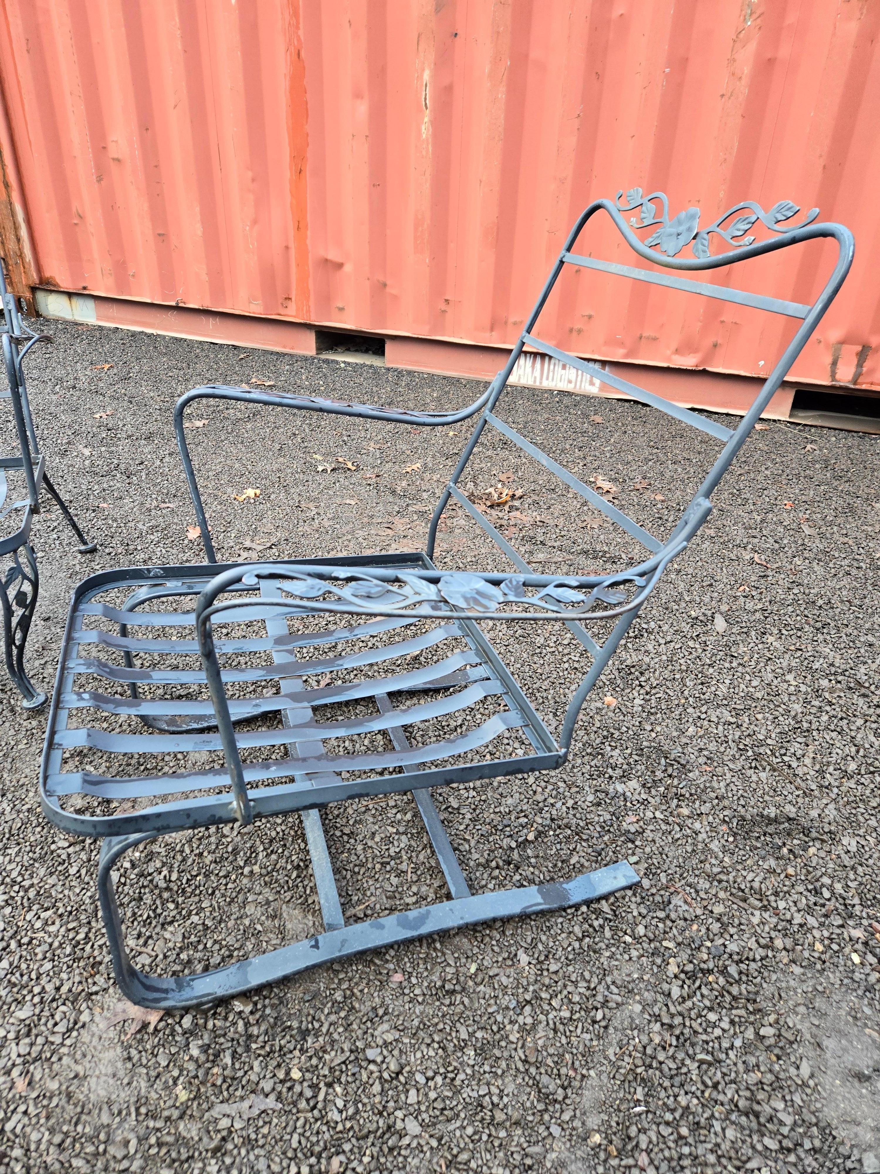 American Wrought Iron Lounge Chairs For Sale